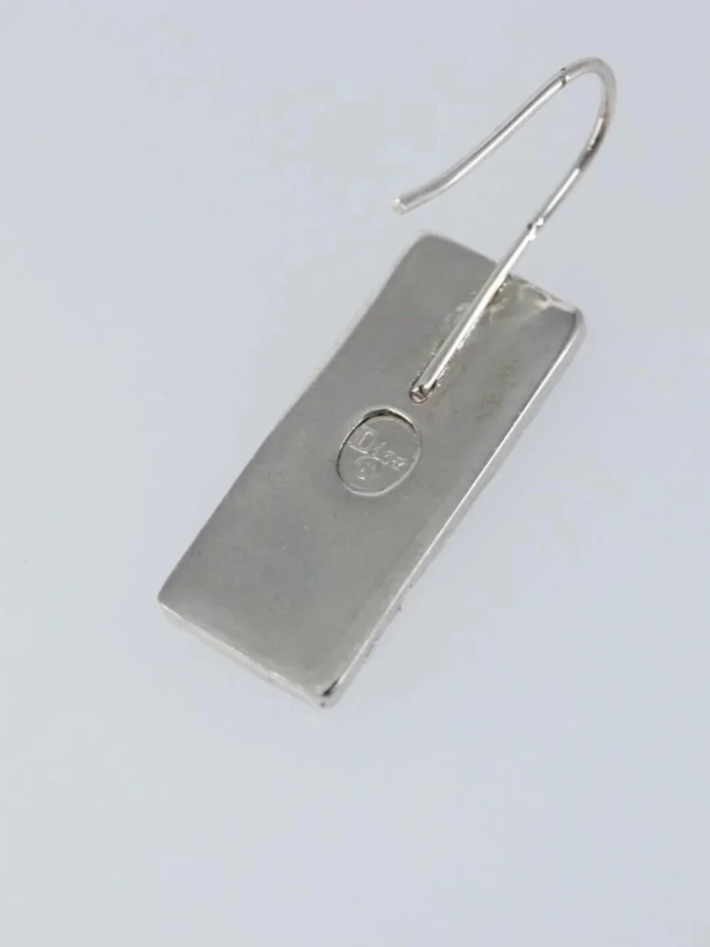 Christian Dior Pierce Earring metal Blue Auth yk20067